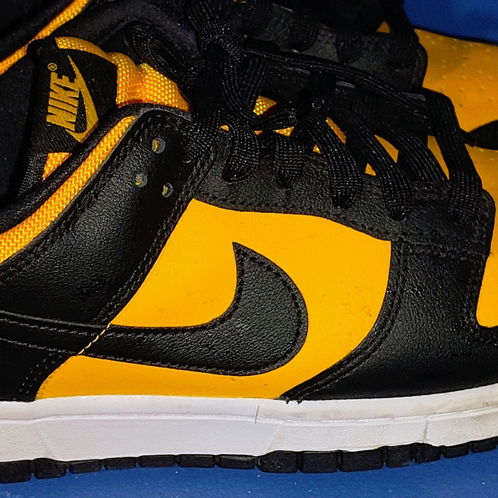 Nike Black and Yellow Dunk Sneakers